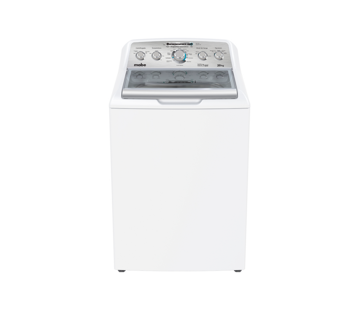 Lavadora automática 20 kg 5 perillas + botón LMA70215WBAB0 blanca Mabe