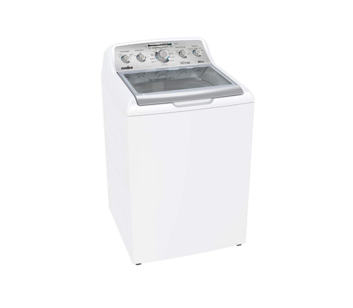 Lavadora automática 20 kg 5 perillas + botón LMA70215WBAB0 blanca Mabe