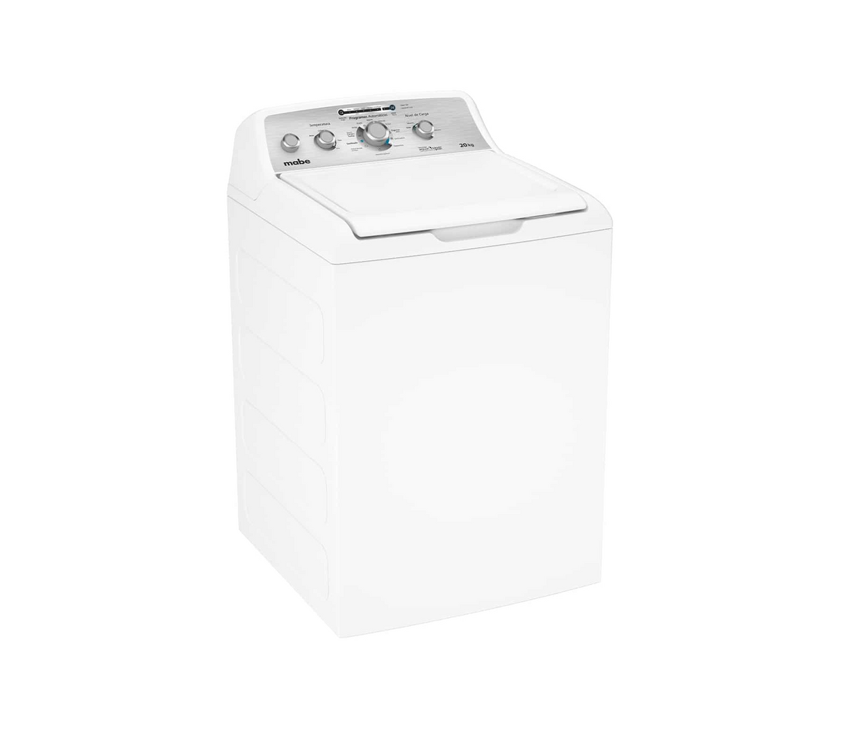 Lavadora automática 20 kg 4 perillas + botón LMA70214CBAB0 blanca Mabe