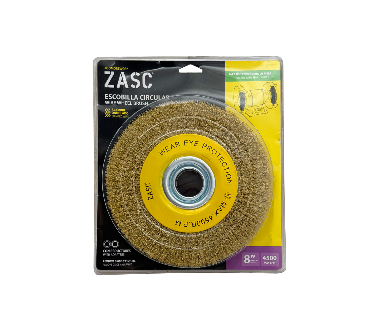 Cepillo alambre circular 8" cod.4-972 Zasc