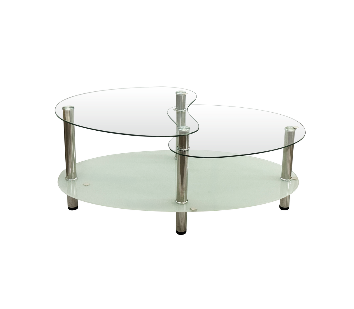 Mesa centro blanco/transparente JSRI