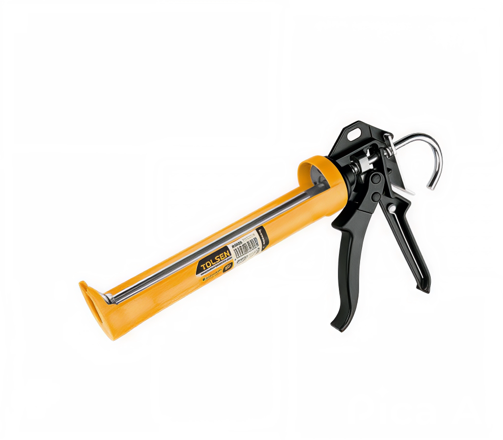 Pistola de silicón d/cartucho 9" semi cerrada industrial Tolsen