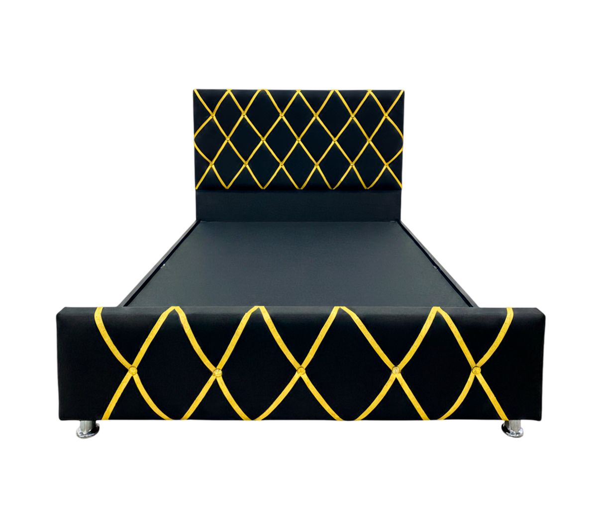 Box Spring Decorativo Matrimonial C/Copete Bipiel Fabricadora Man