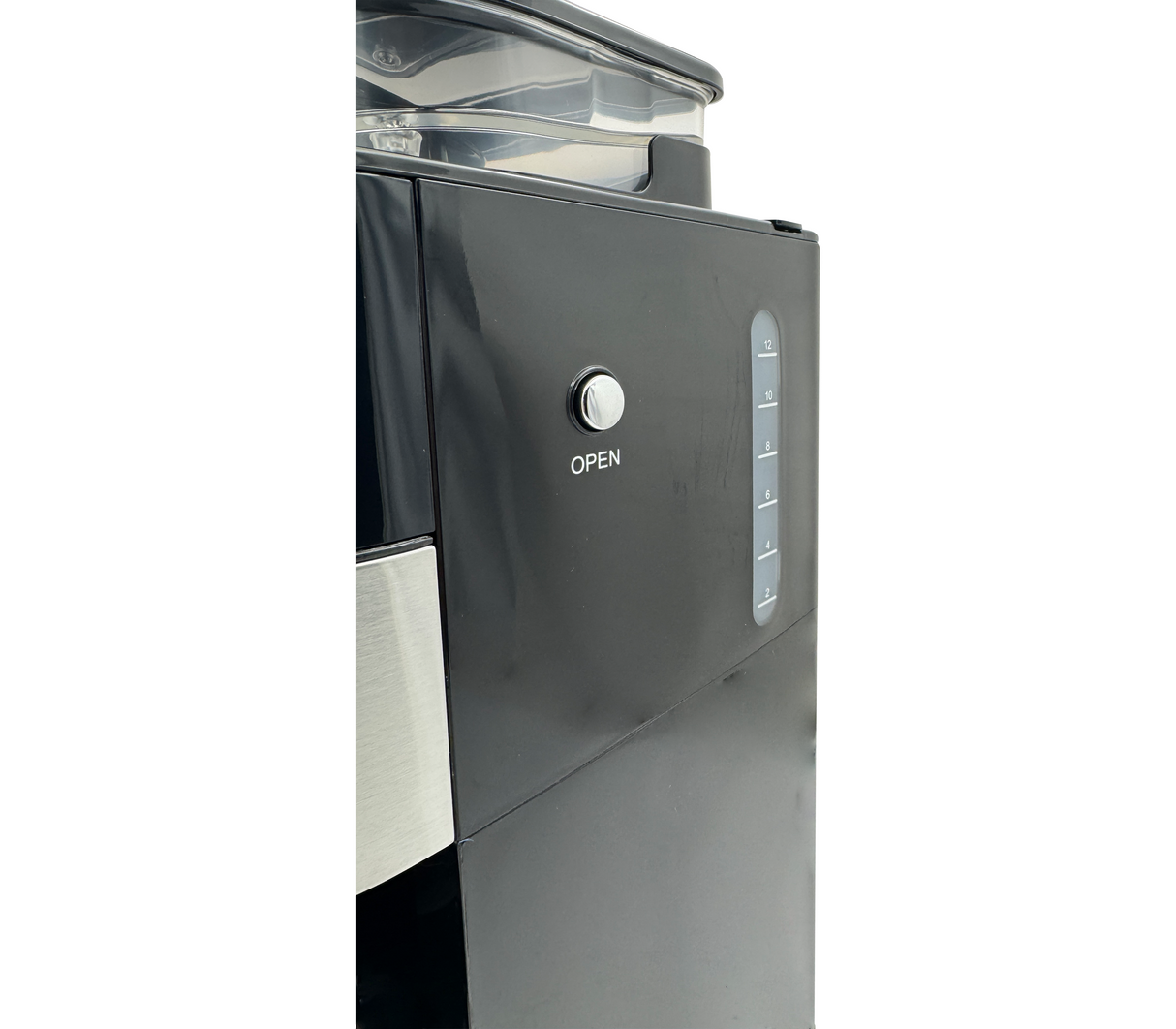 Cafetera con molino grindix negro/acero Vetrux