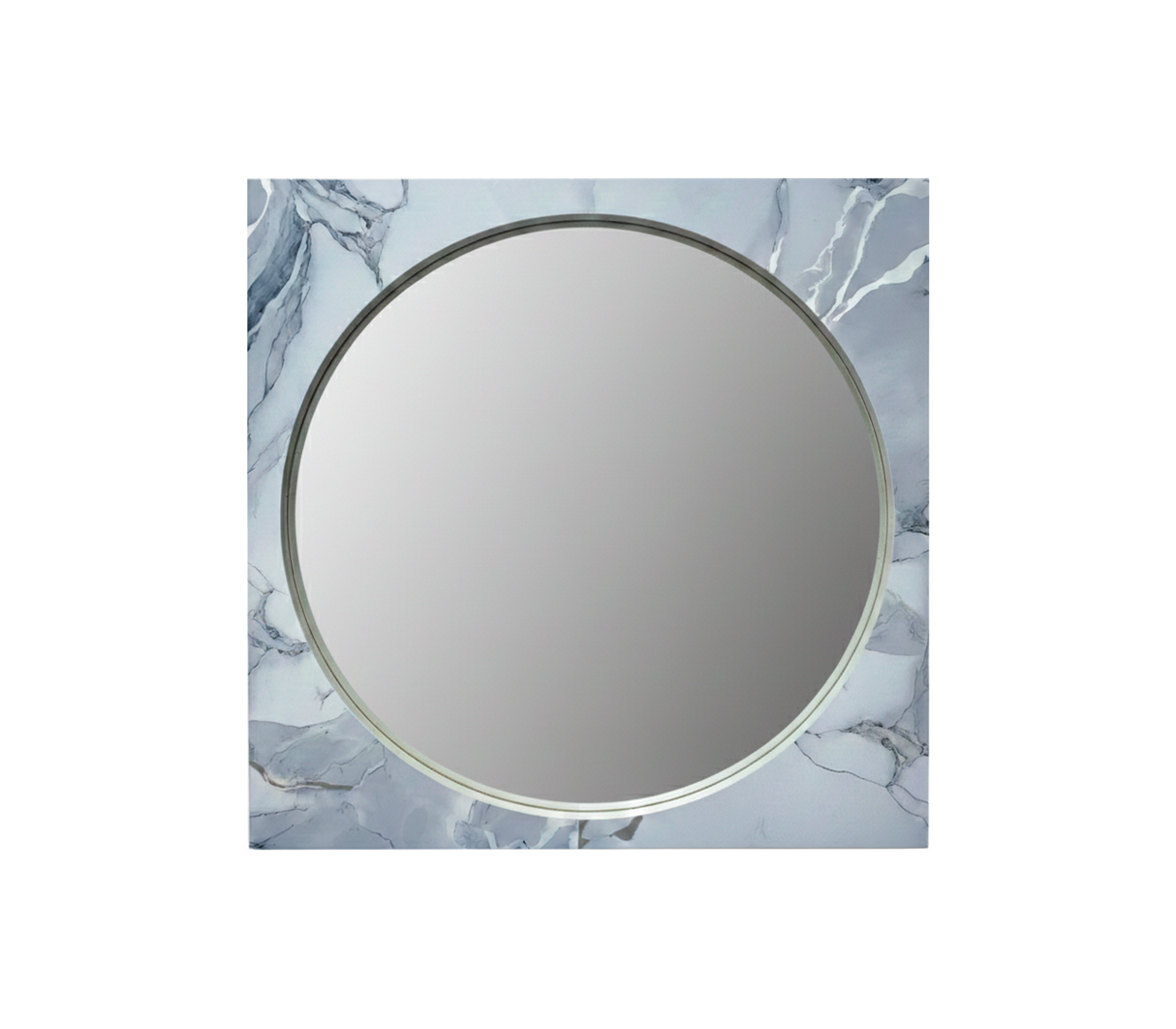 Espejo de pared con marco en PVC marmolizado Powerfik