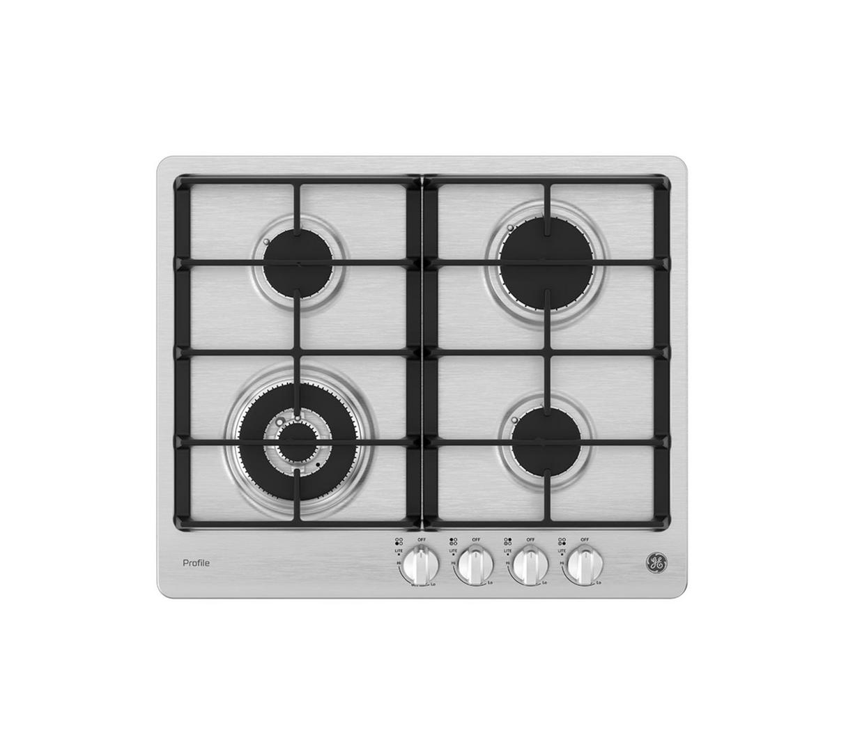 Tope de cocina a gas 5 hornillas 60 cm acero/inox General Electric