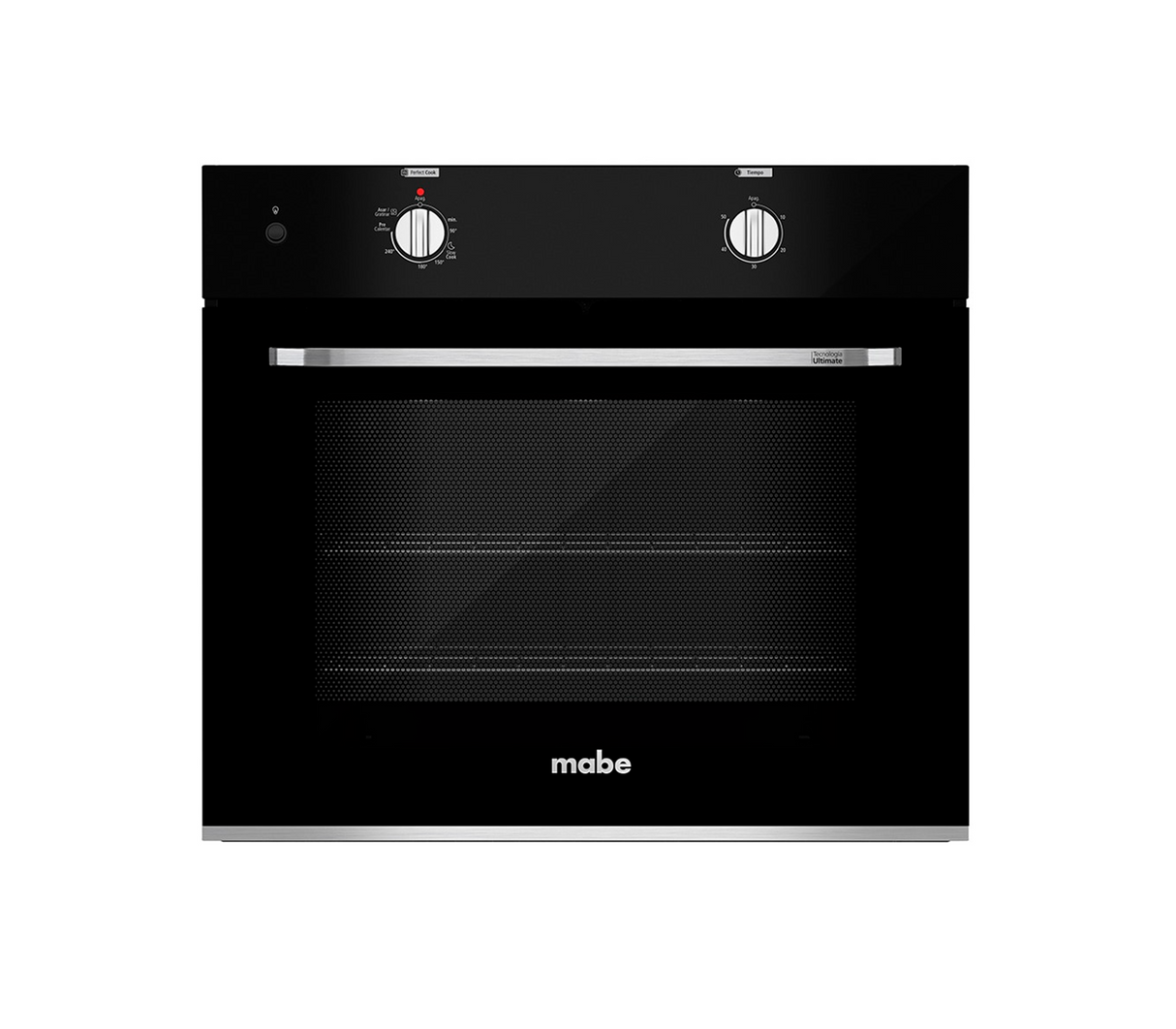 Horno a gas c/enc elect 80cm tipo espejo negro Mabe