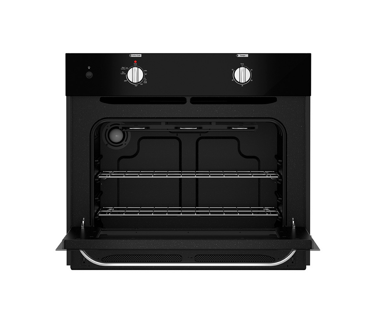 Horno a gas con encendido eléctrico 80cm tipo espejo negro Mabe