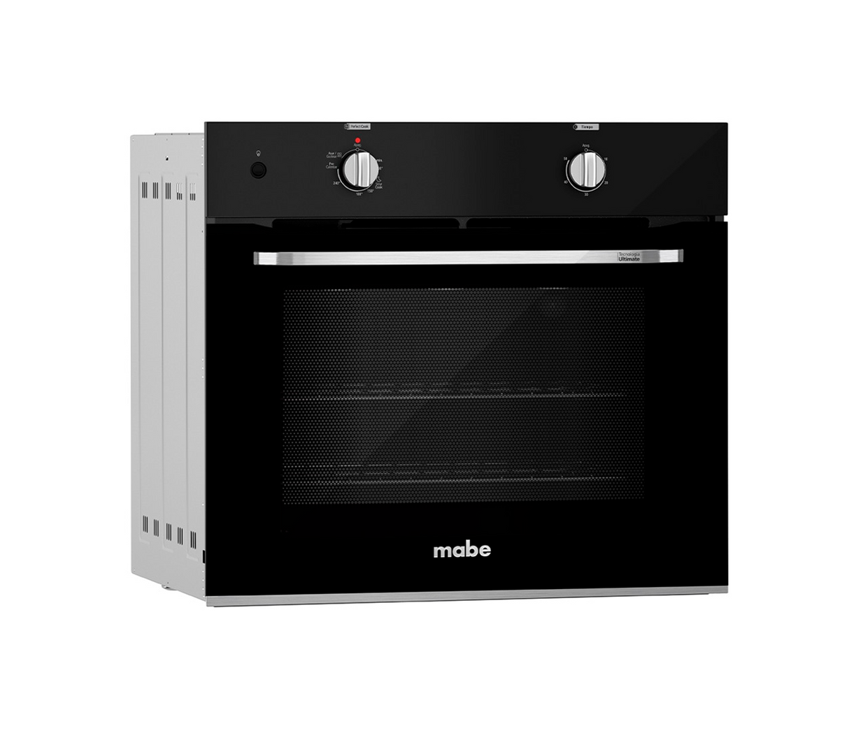 Horno a gas c/enc elect 80cm tipo espejo negro Mabe