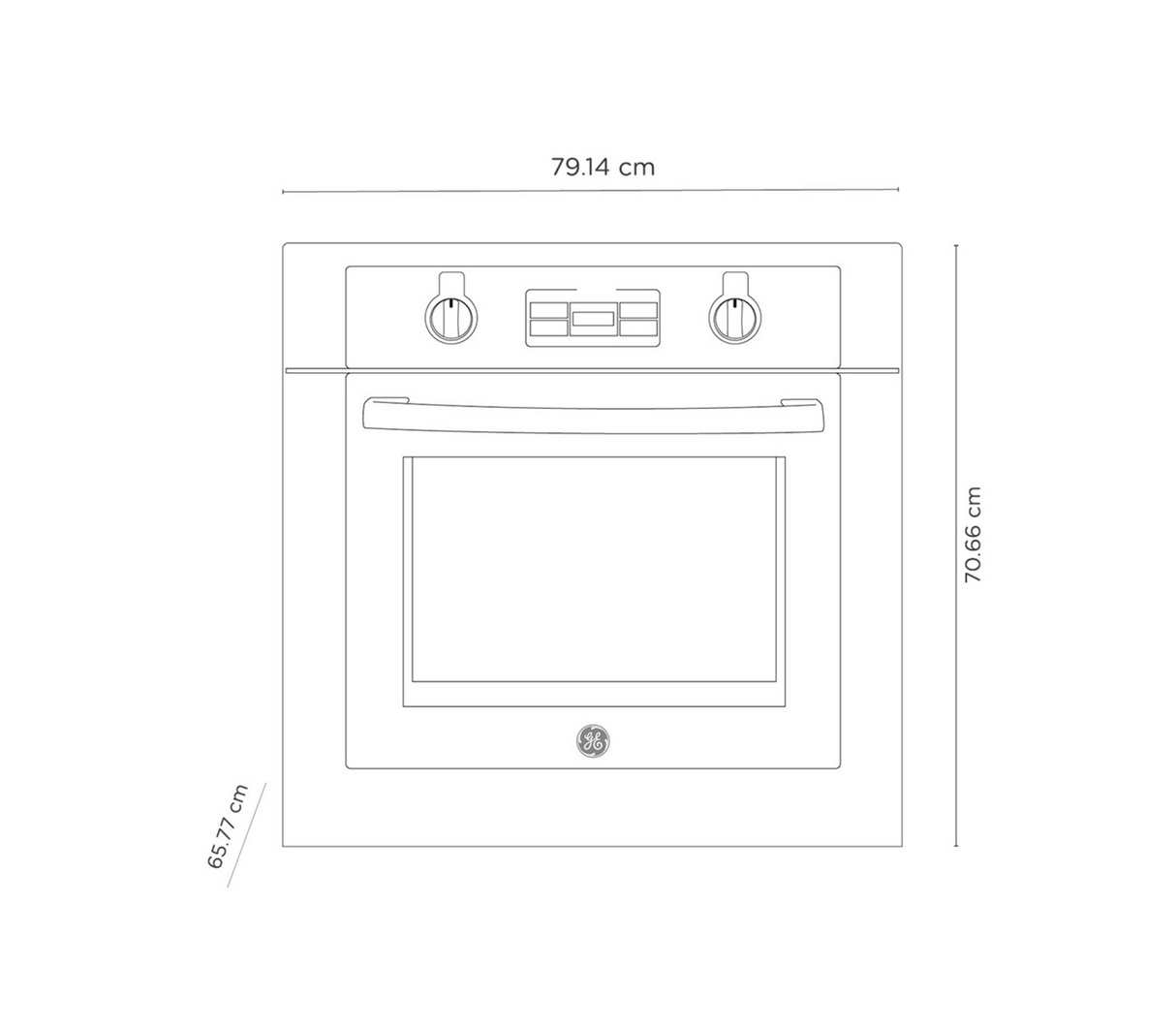 Horno eléctrico Profile 80cm 220V tipo espejo negro General Electric