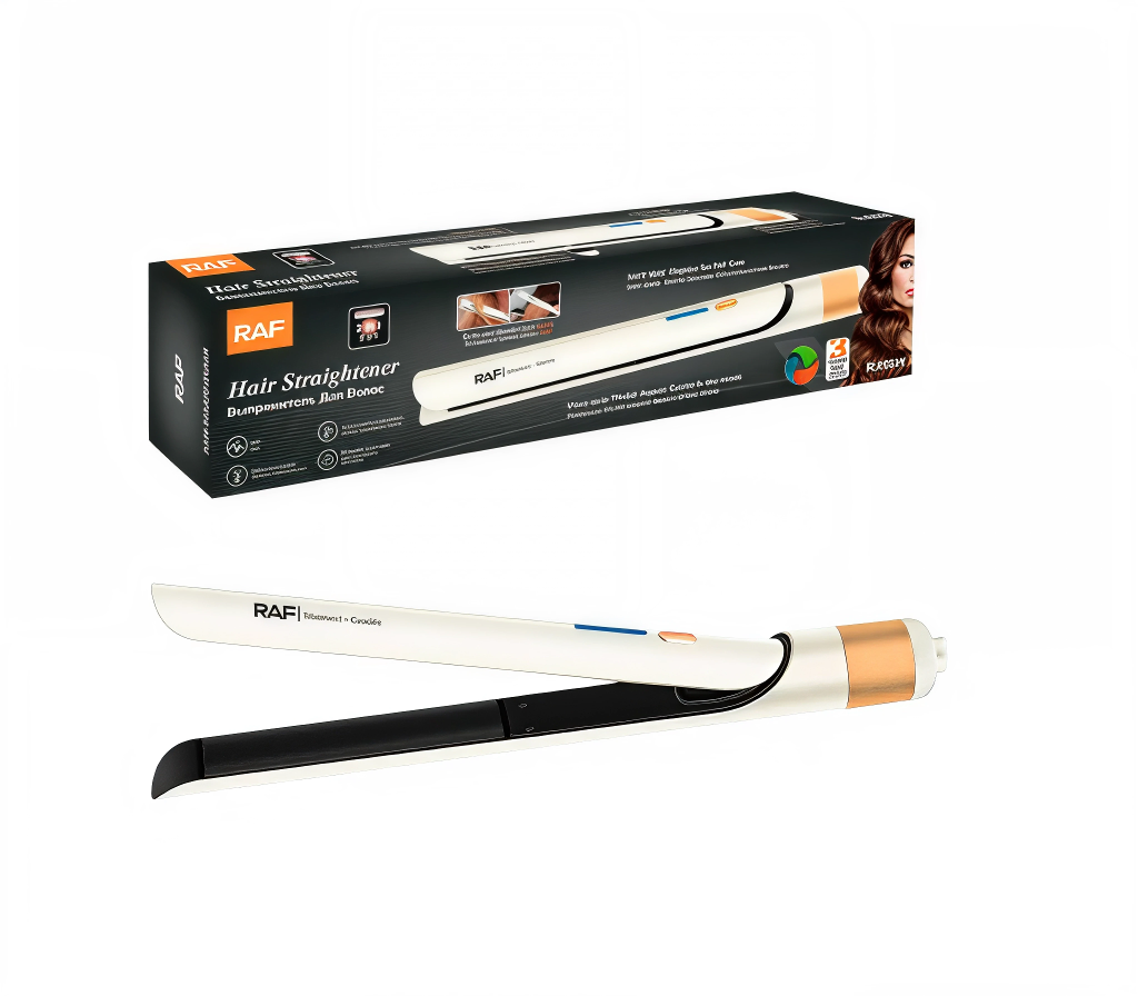 Plancha alisadora / rizadora 2 en 1 blanca RAF