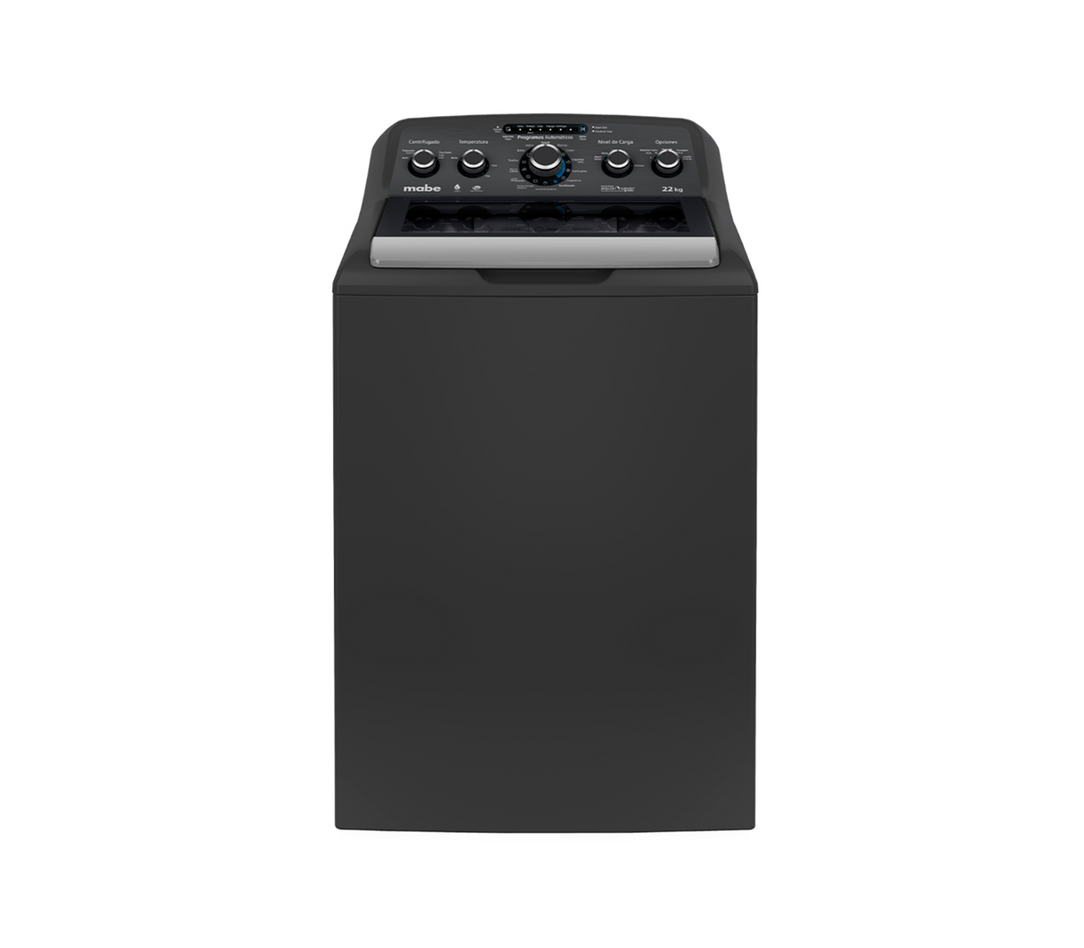 Lavadora automática 22 kg 5 perillas + botón Infusor Aqua Diamond Gray Mabe
