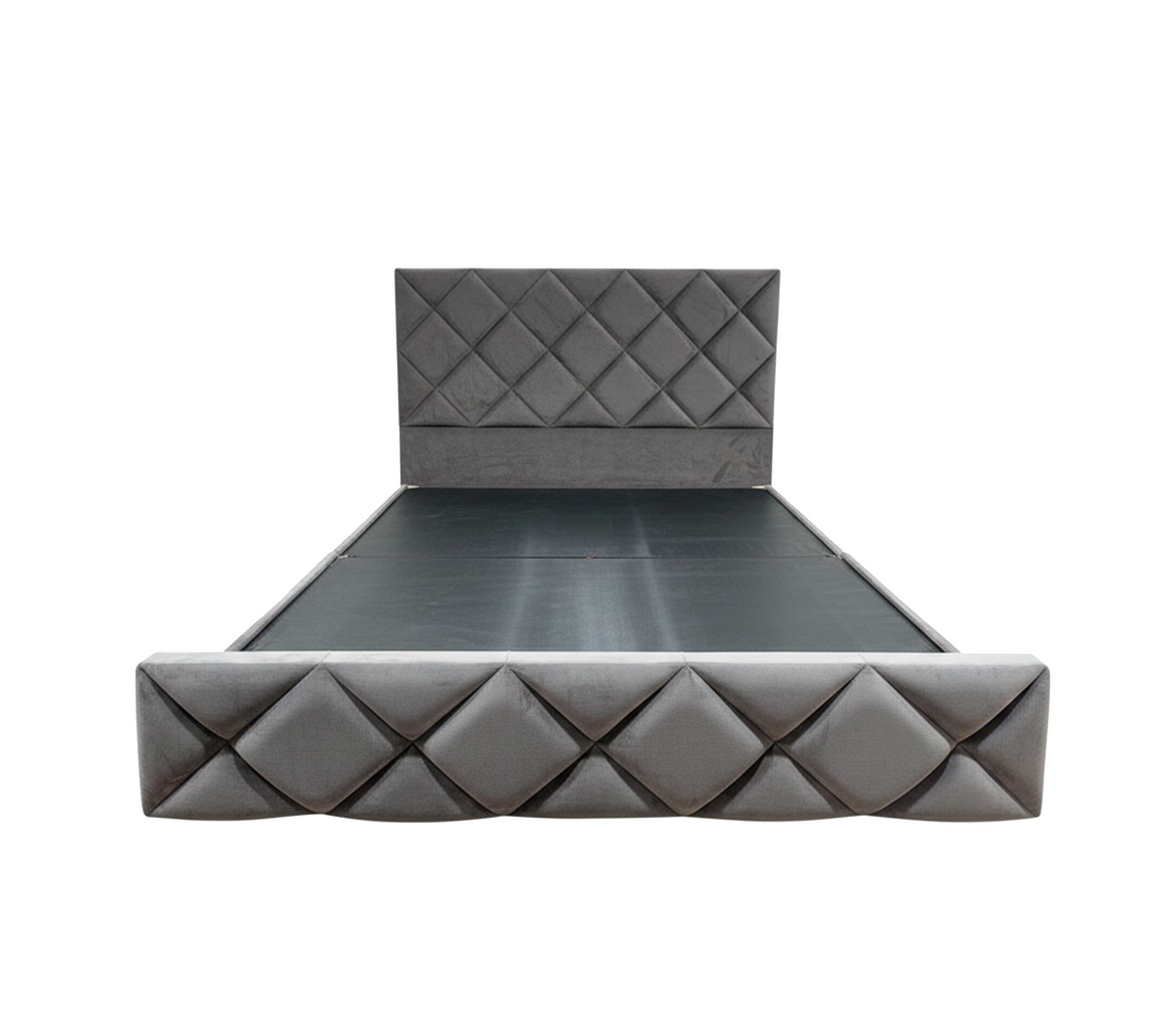 Box spring king con copete gamuza diamante Fabricadora Man
