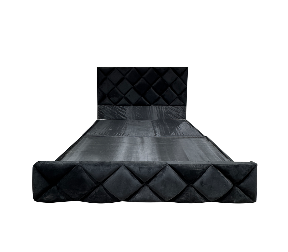 Box spring king con copete gamuza diamante Fabricadora Man