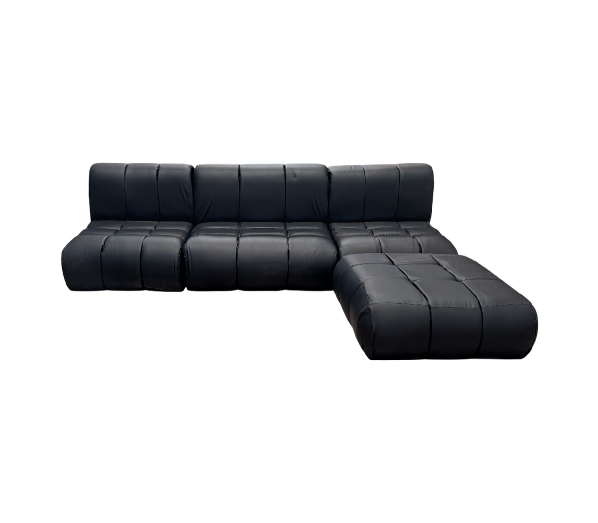 Juego de recibo Sidny (p) bipiel negro Fabricadora Man