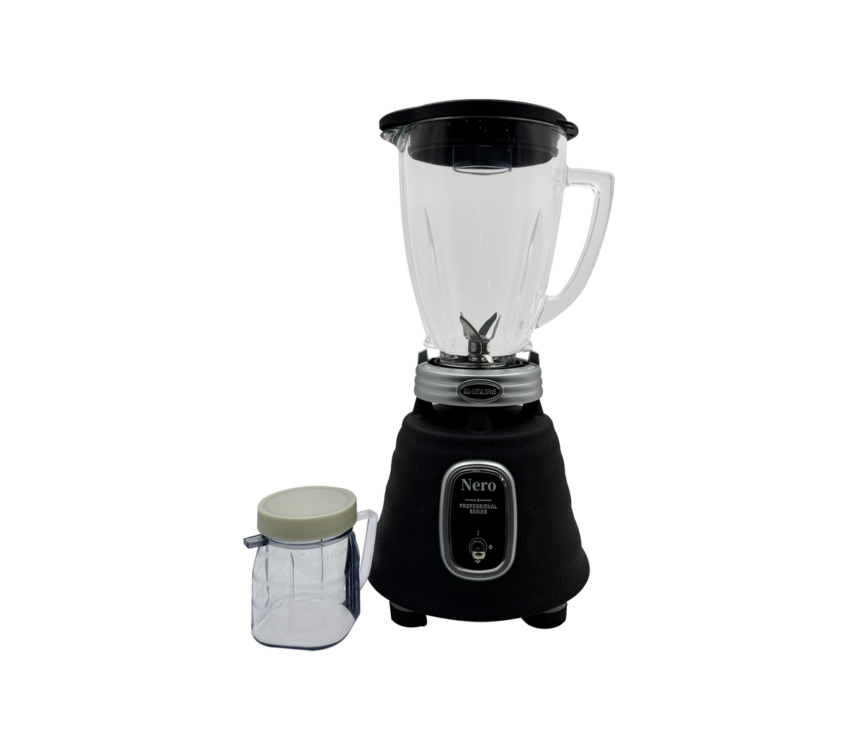 Licuadora + picatodo v/vidrio 1 vel 1.25L 850W negra Nero