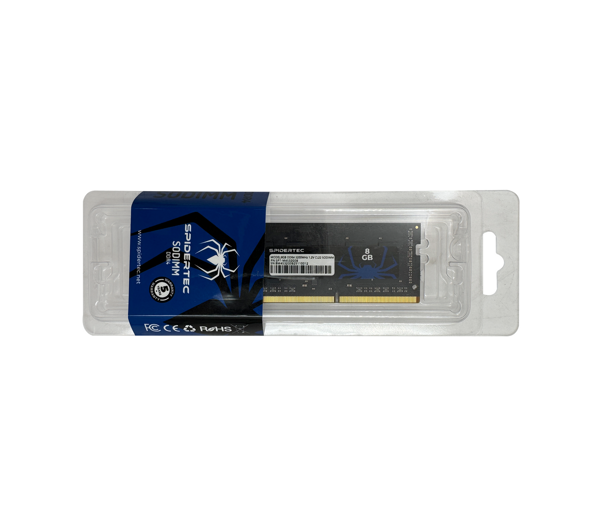 Memoria RAM 8GB DDR4 Sodimm 3200MHZ Spidertec