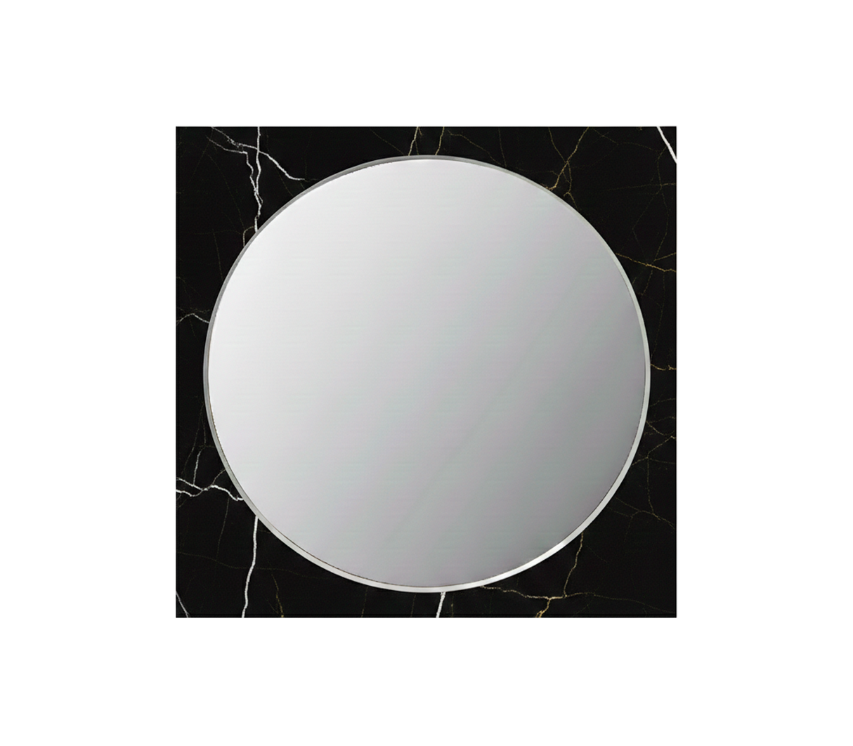 Espejo de pared con marco en PVC marmolizado Powerfik