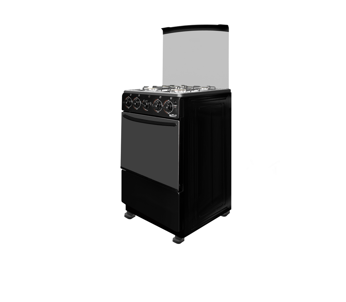 Cocina a gas 20" 4 hornillas encendido automático negro Gplus