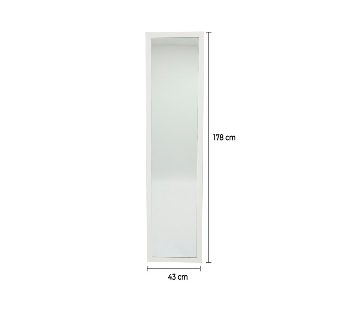 Espejo Rectangular con Marco en Melamina Alto Brillo Powerfik