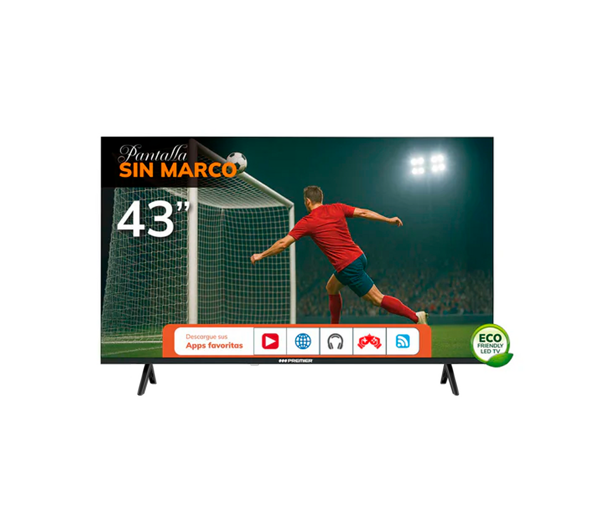 Smart TV 43" HD sin marco Android 14 Premier