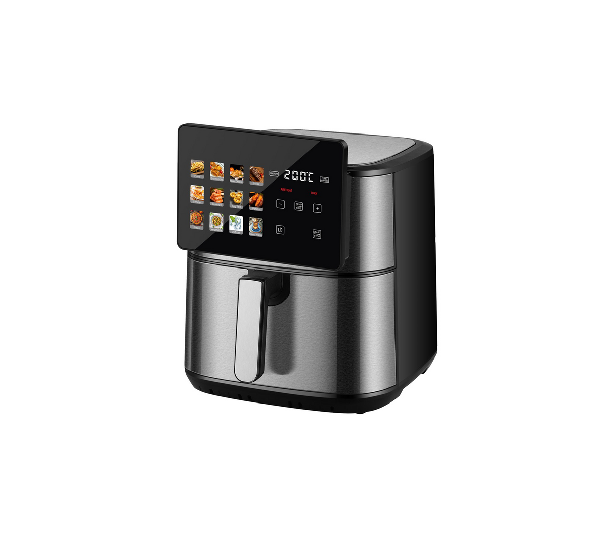 Freidora de aire 8 litros con pantalla táctil negro Premier
