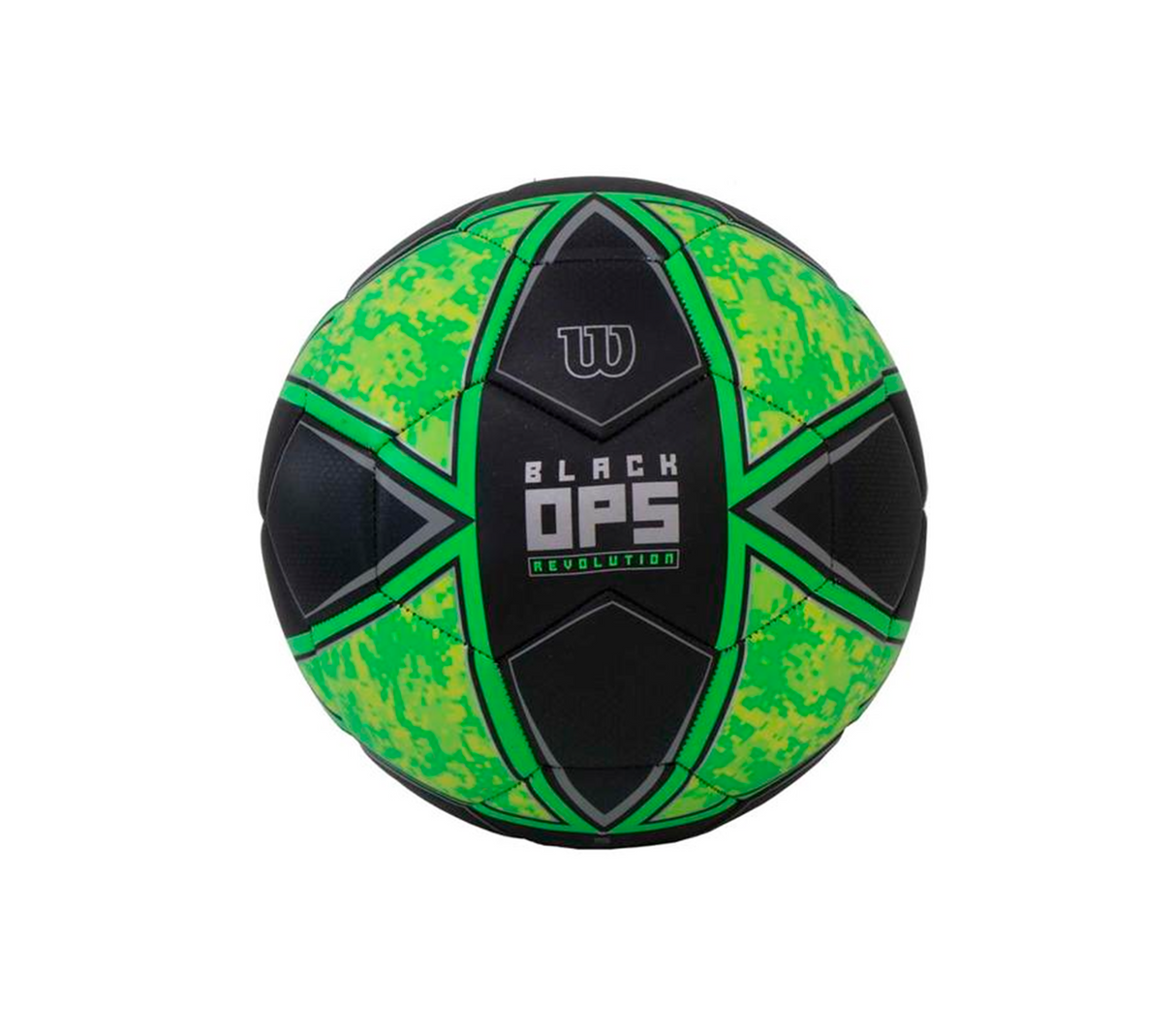 Balón de fútbol N.° 5 Black Ops negro y verde Wilson