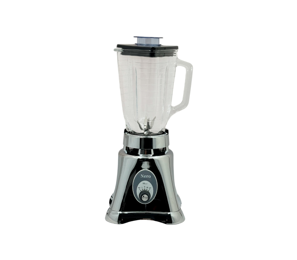 Licuadora vaso de vidrio profesional plus 3 velocidades 1.25 litros 850W cromado NR-6802 Nero