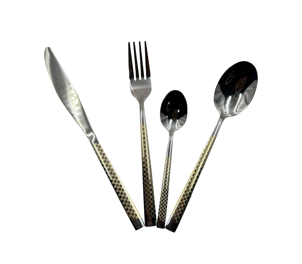 Estuche de 24 piezas de cubiertos plateado Pamorde