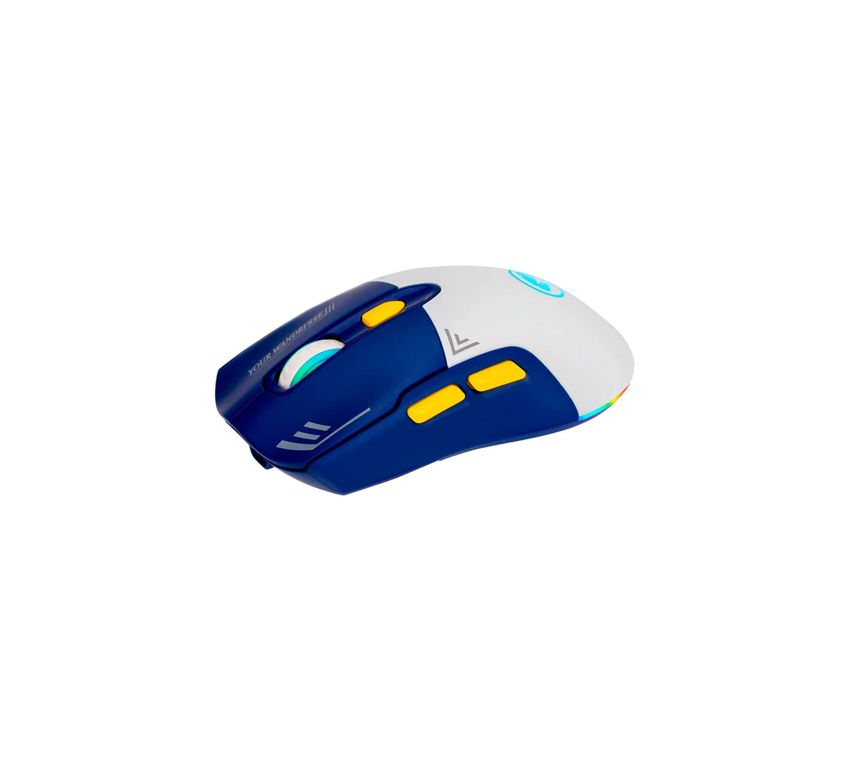Mouse Duke 20 RGB M803W 4800 DPI Blanco/azul Marvo