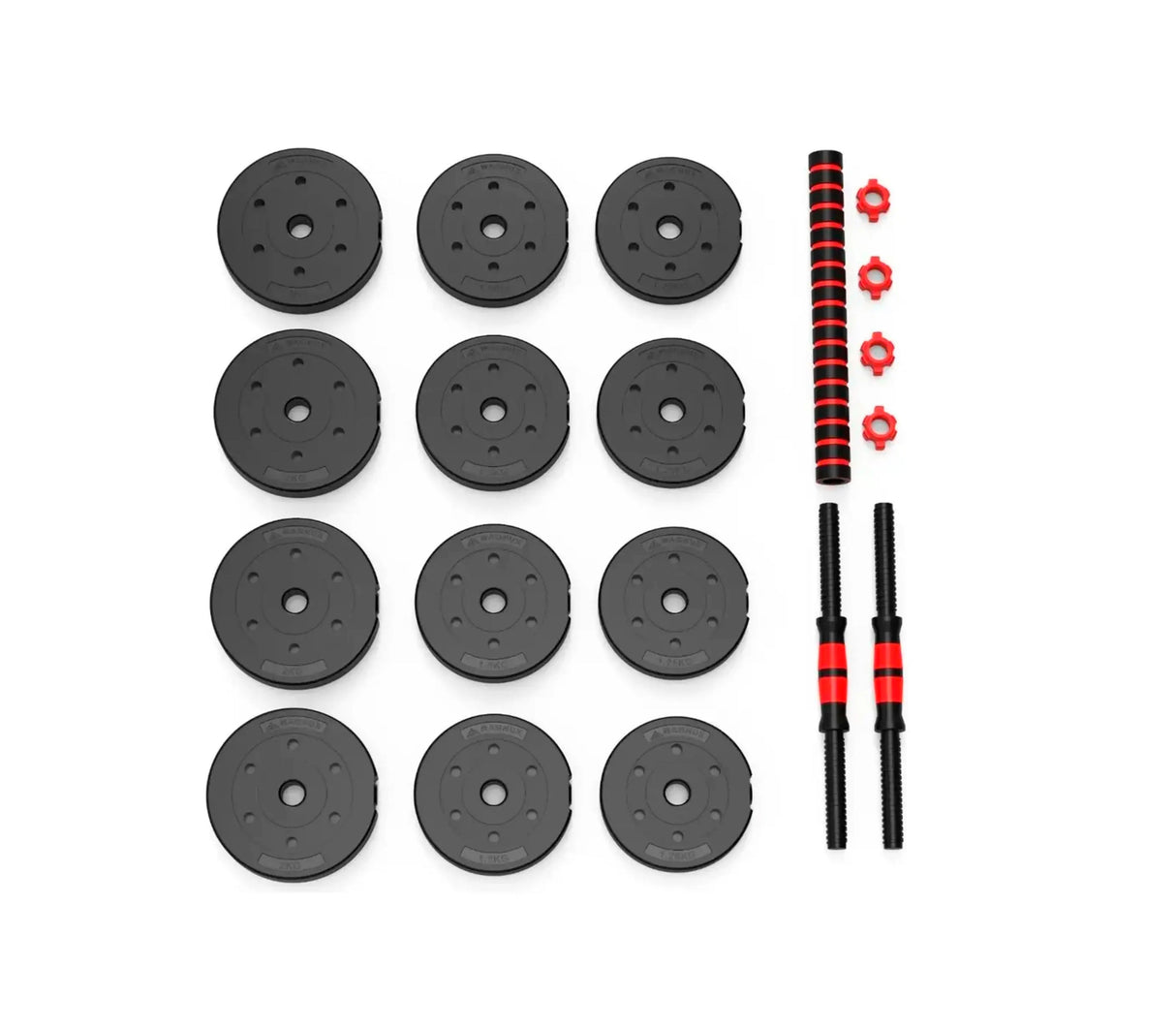 Set de mancuernas con barra ajustable K6