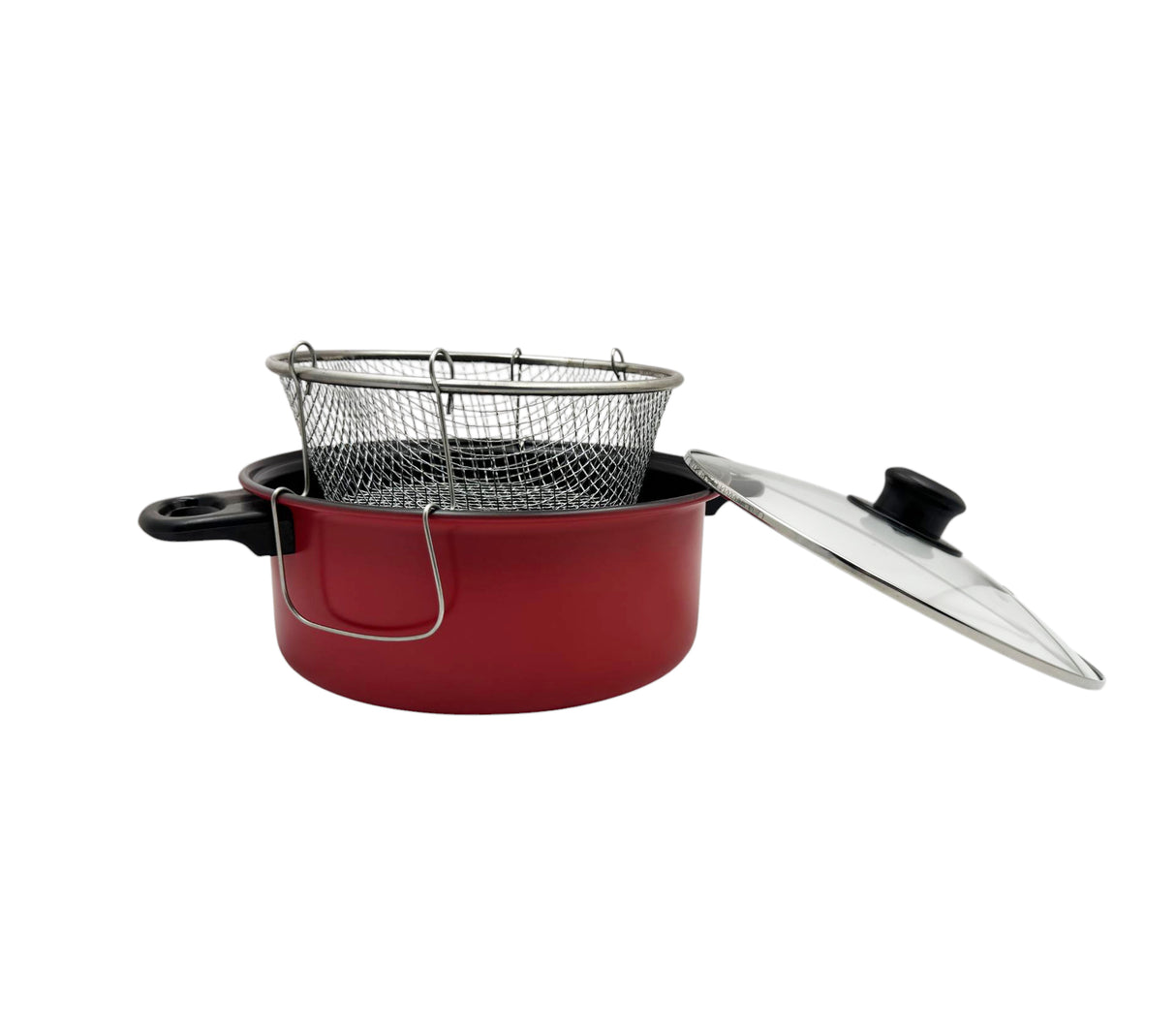 Set de ollas con canasta para freír Sujoya