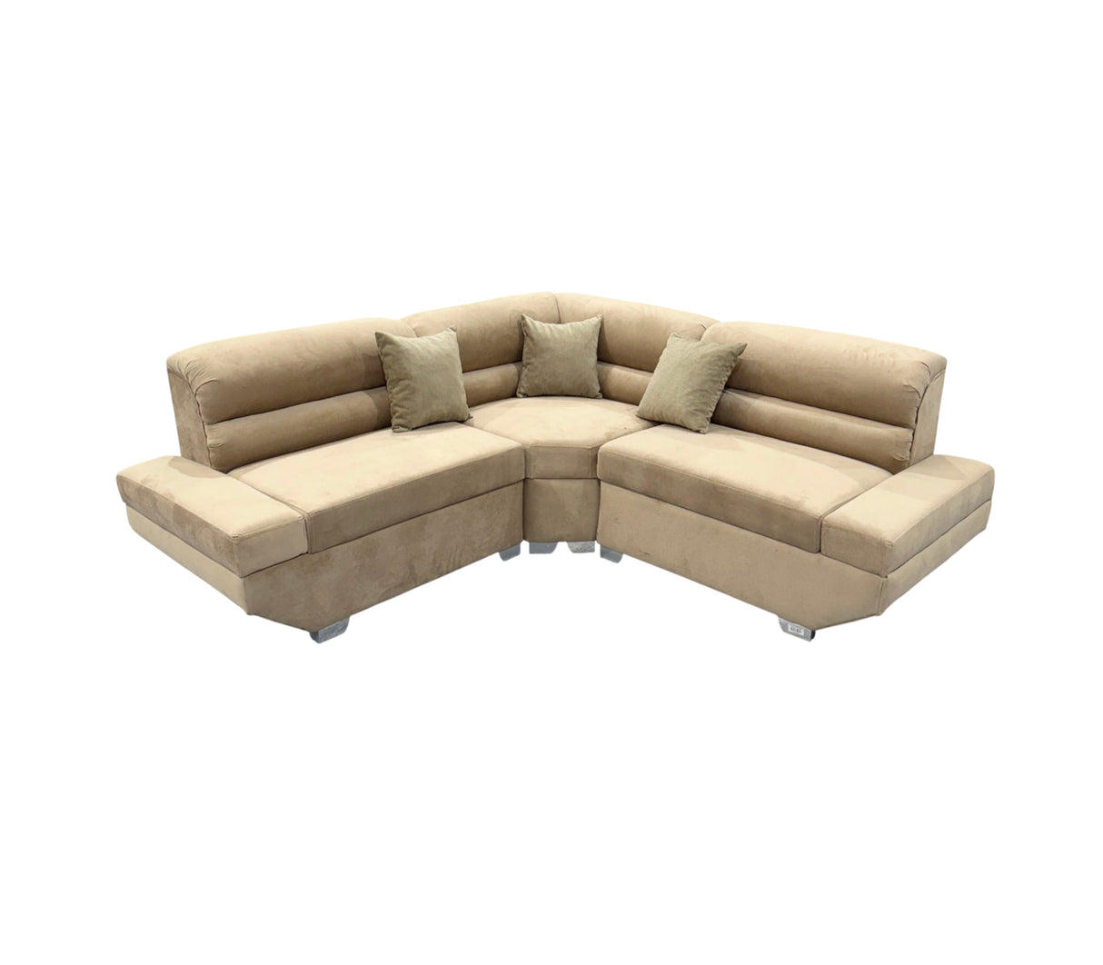 Juego de recibo Modelo tipo C 5 puestos tela de gamuza Beige mini barco Prestigios