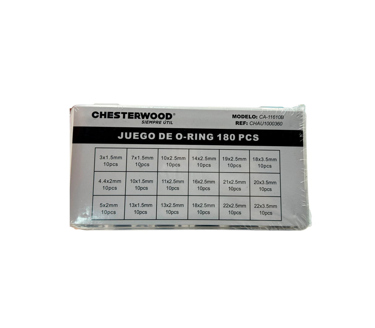 Juego de o-ring milimétrico 180 piezas Chesterwood