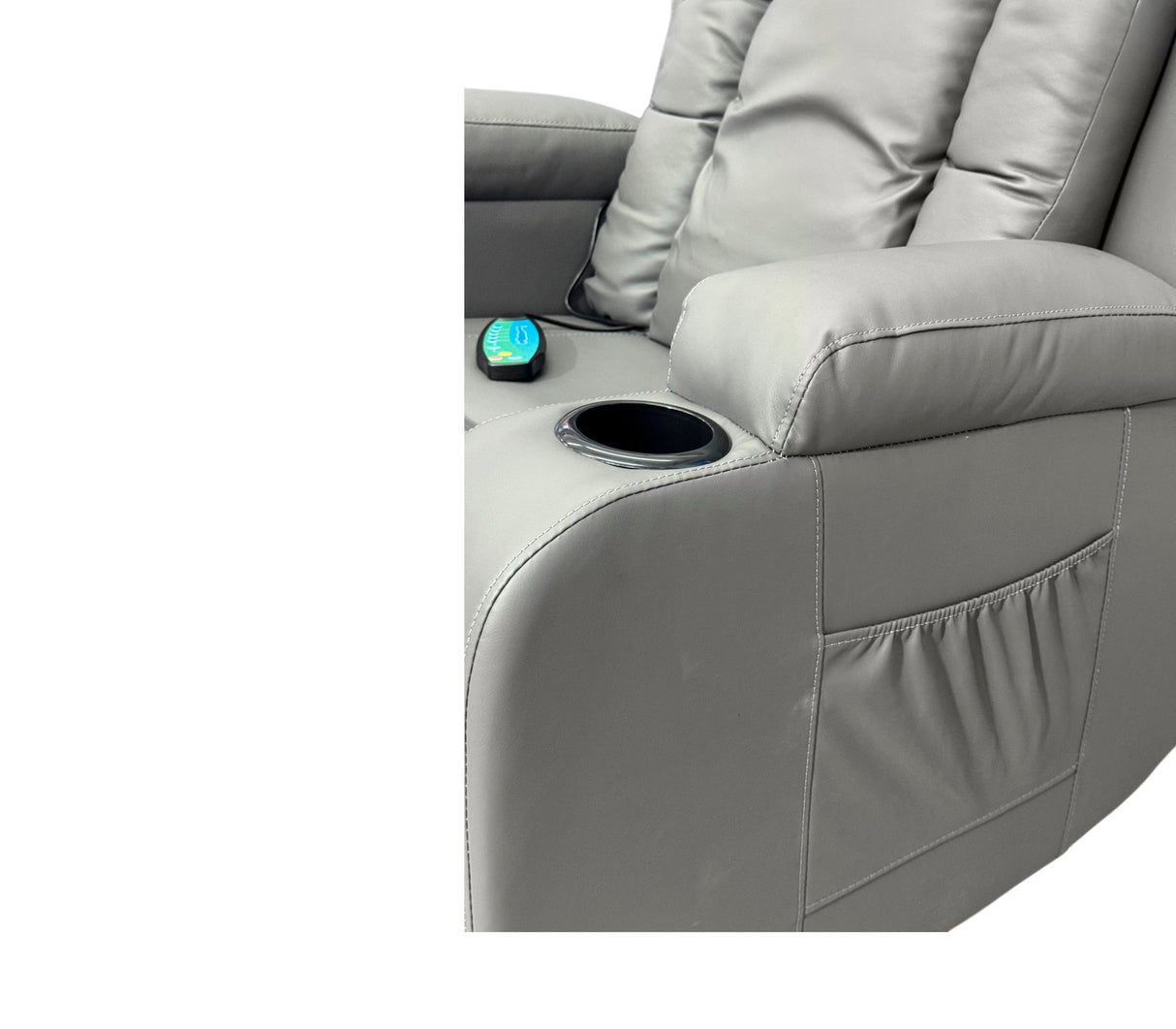 Poltrona/sillón reclinable y elevador 89x97x104/89x165x82 bipiel/grey Powerfik