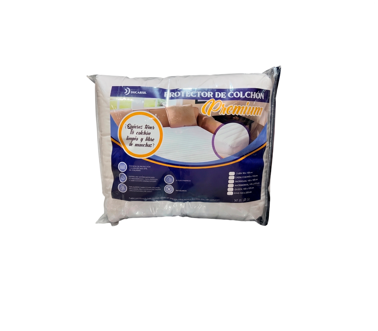 Protector de colchón king antimancha premium Ducarsil