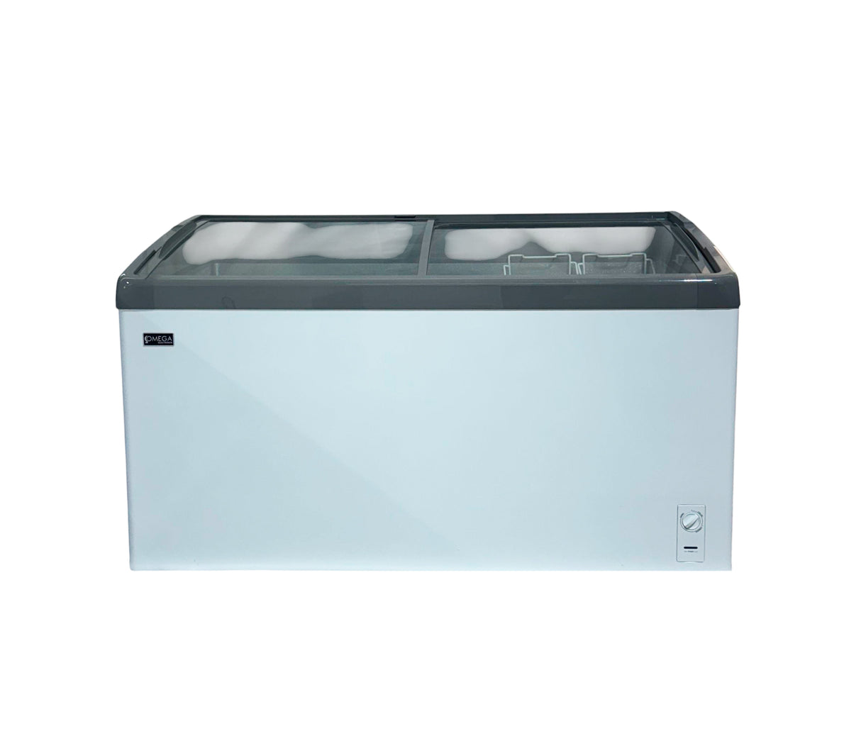 Congelador exhibidor horizontal puerta corrediza 304l blanco int/aluminio Omega Electronics