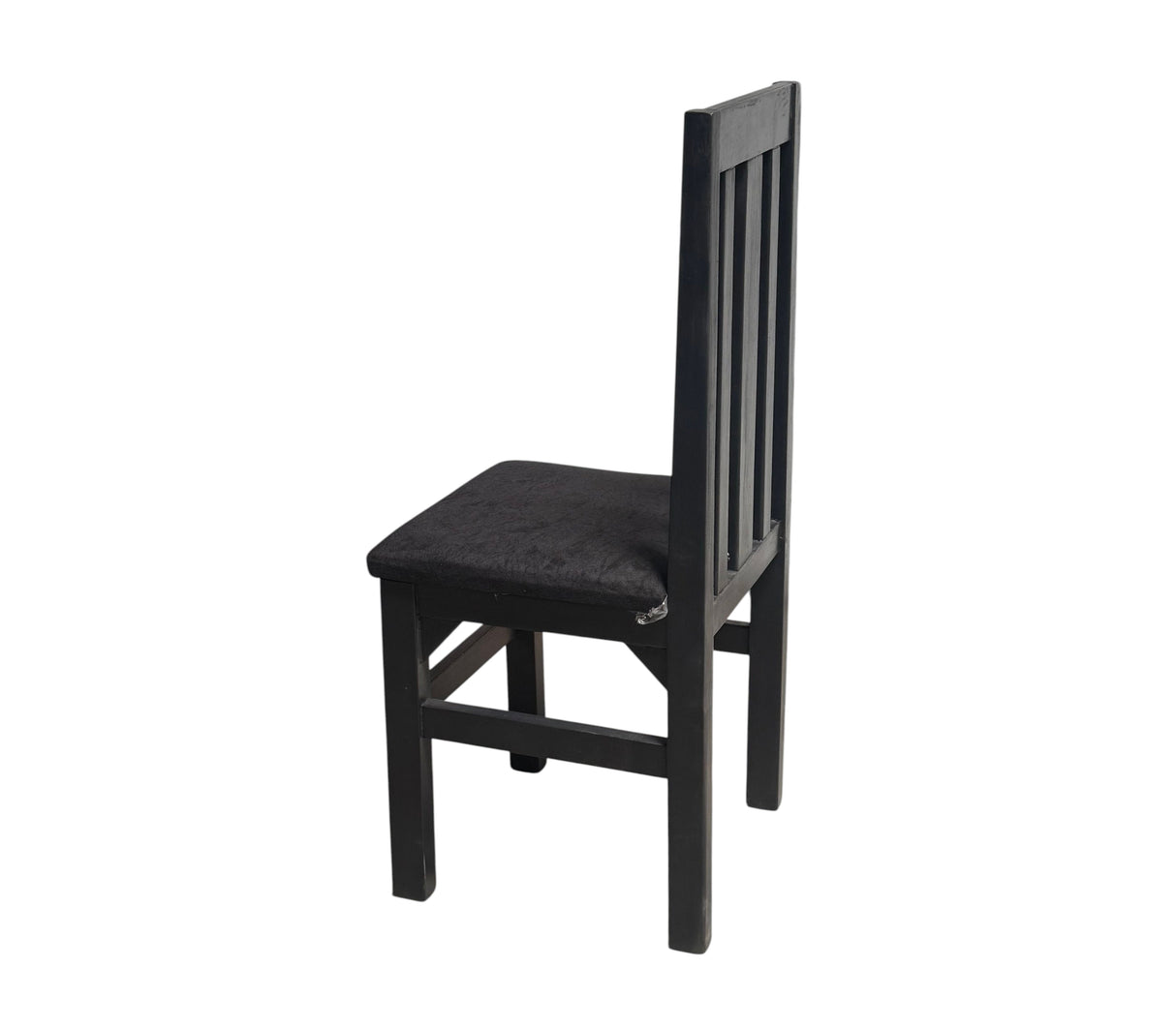 Silla para comedor con tapizado Shenil negro Isabel