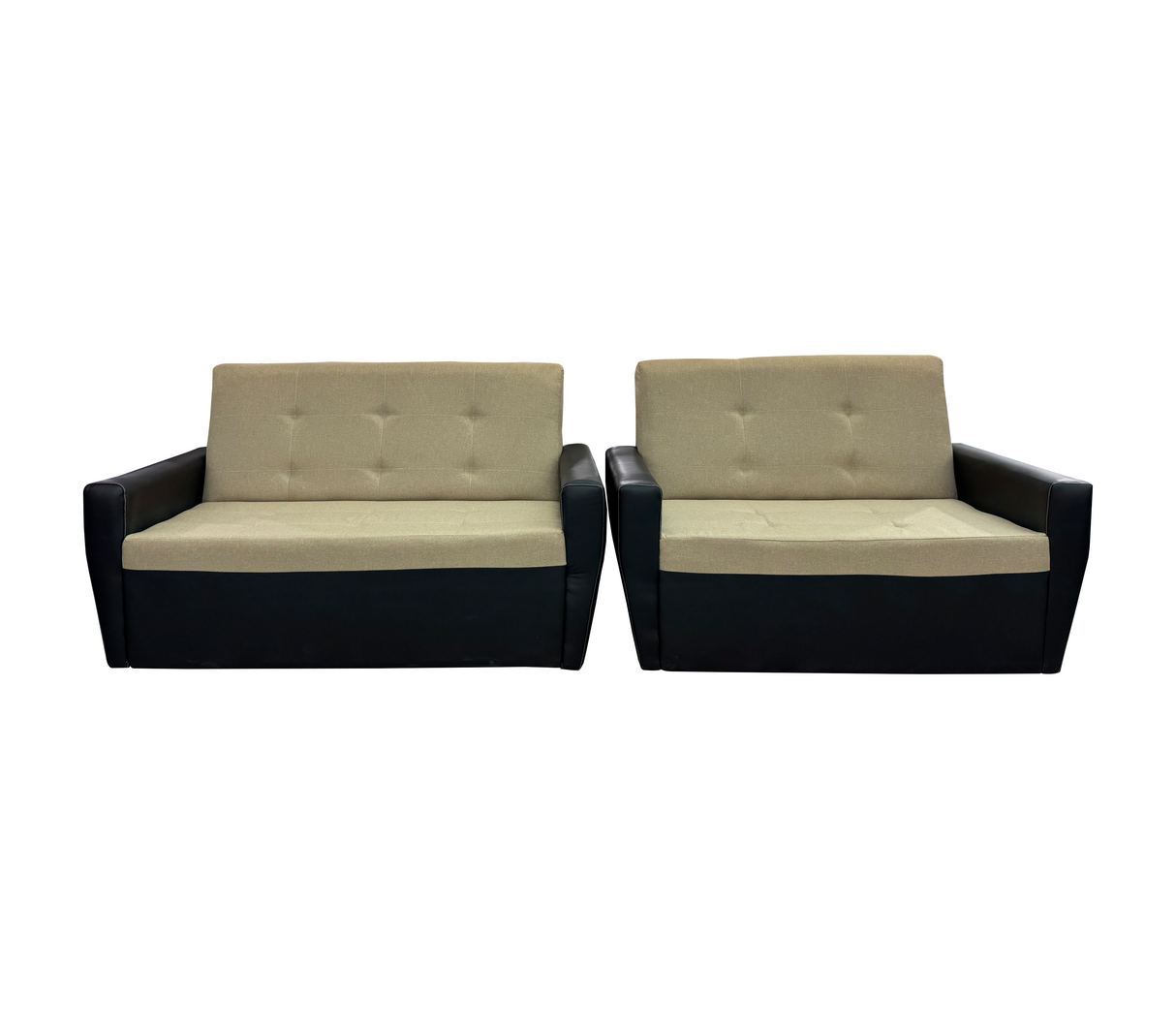 Juego de recibo Madrid bipiel/tela 3 y 2 puestos Nohemi