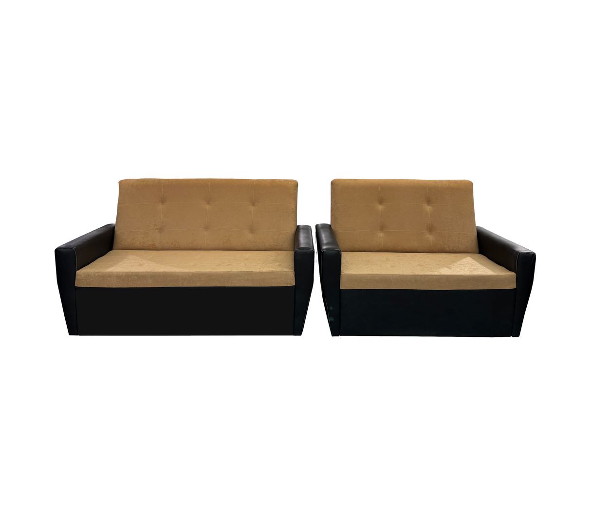 Juego de recibo Madrid bipiel/tela 3 y 2 puestos Nohemi