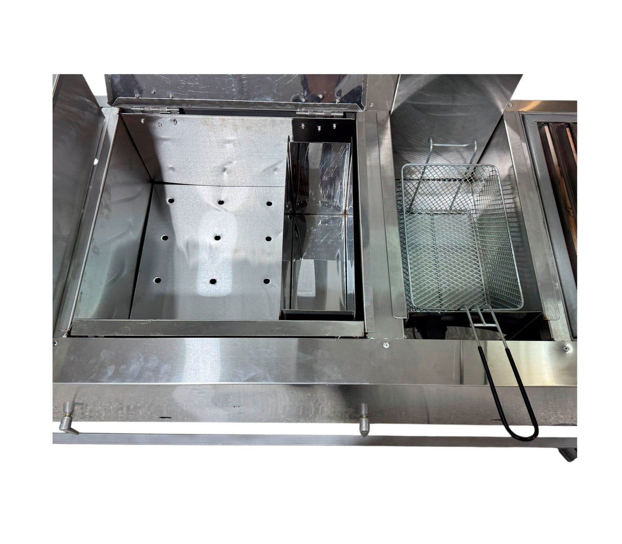 Plancha-baño de maría-freidora/grill forrado con ruedas Baldirio