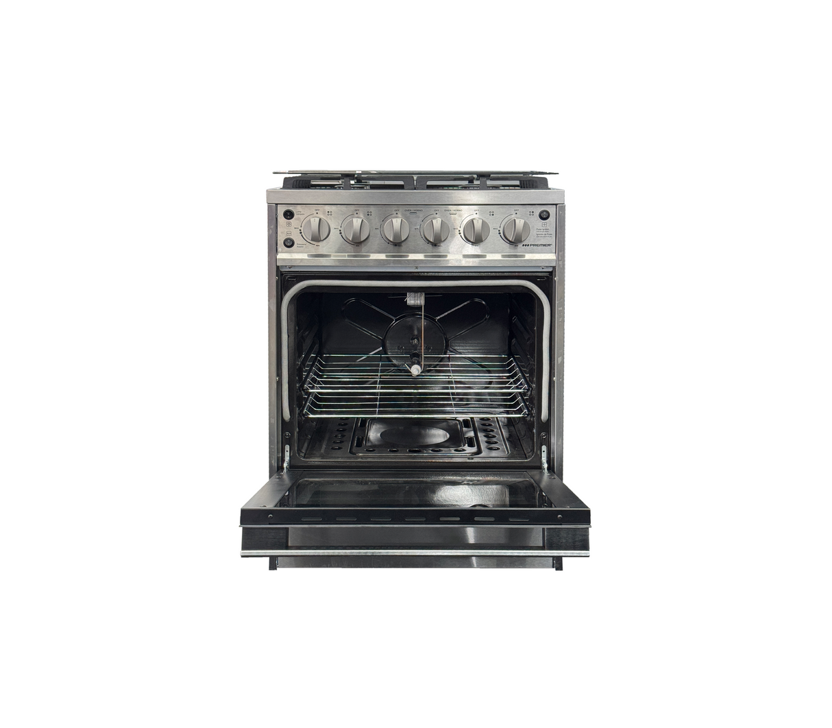 Cocina a gas 24" de piso 4H c/horno acero inoxidable Premier