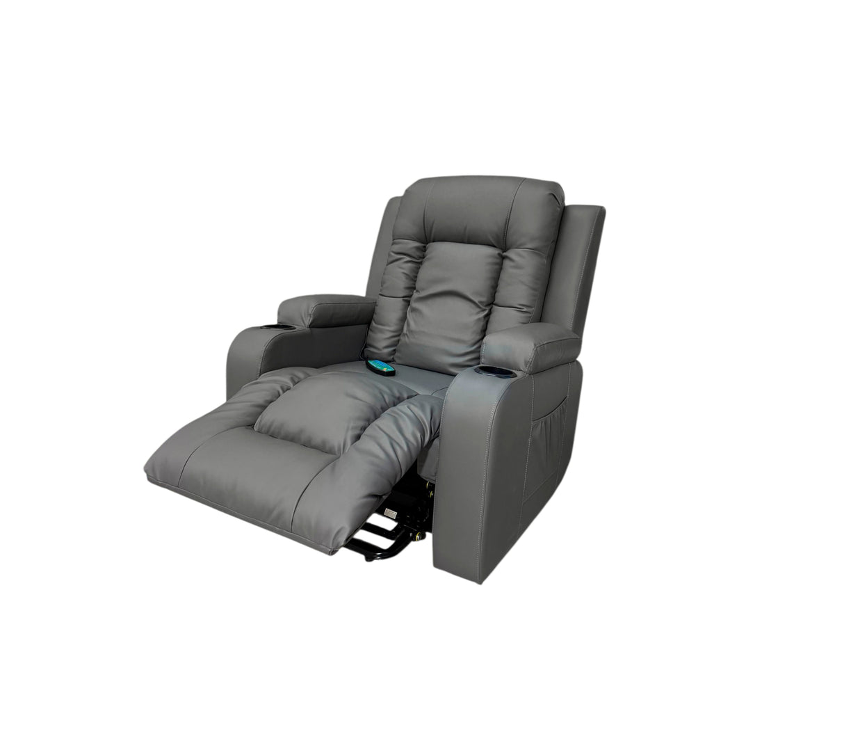 Poltrona/sillón reclinable y elevador 89x97x104/89x165x82 bipiel/grey Powerfik