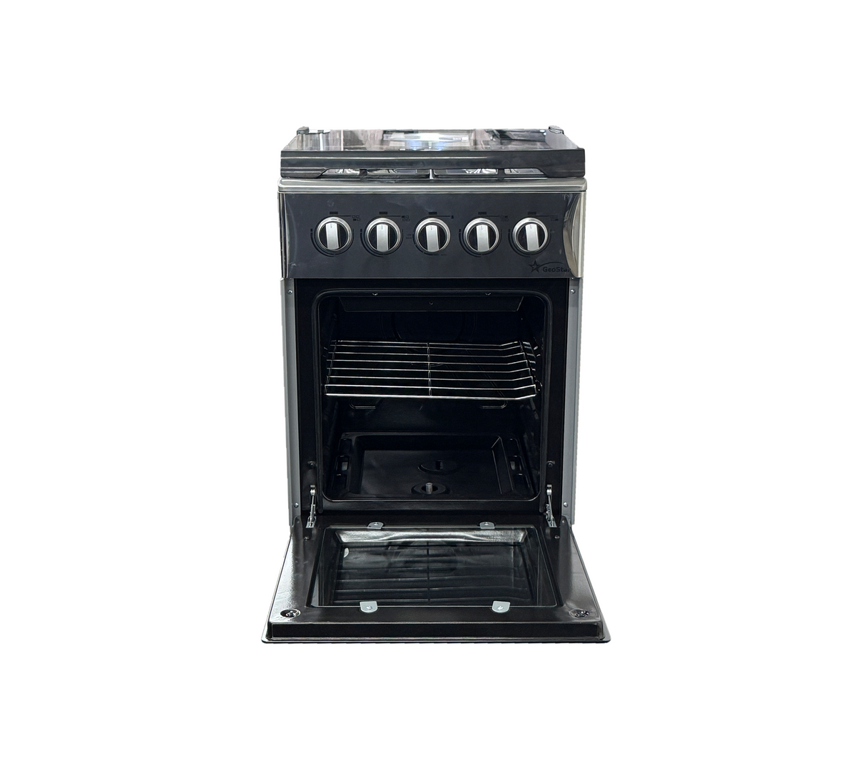 Cocina a gas 20" de piso 4 hornillas catatumbo plata Geostar