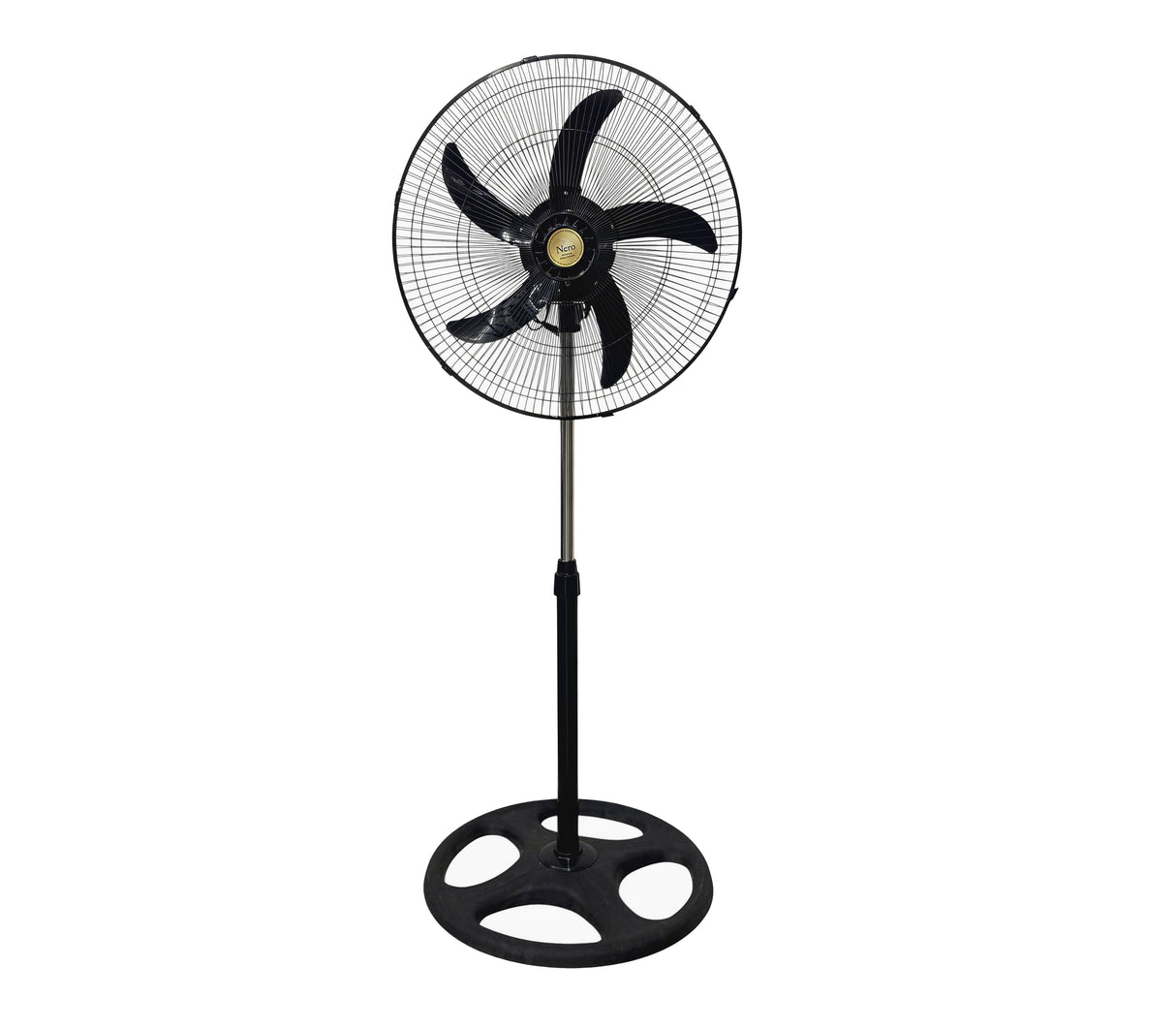 Ventilador pedestal 18" negro 5 aspas plástica Nero