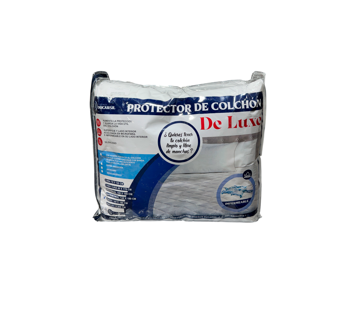 Protector de colchón impermeable queen Deluxe