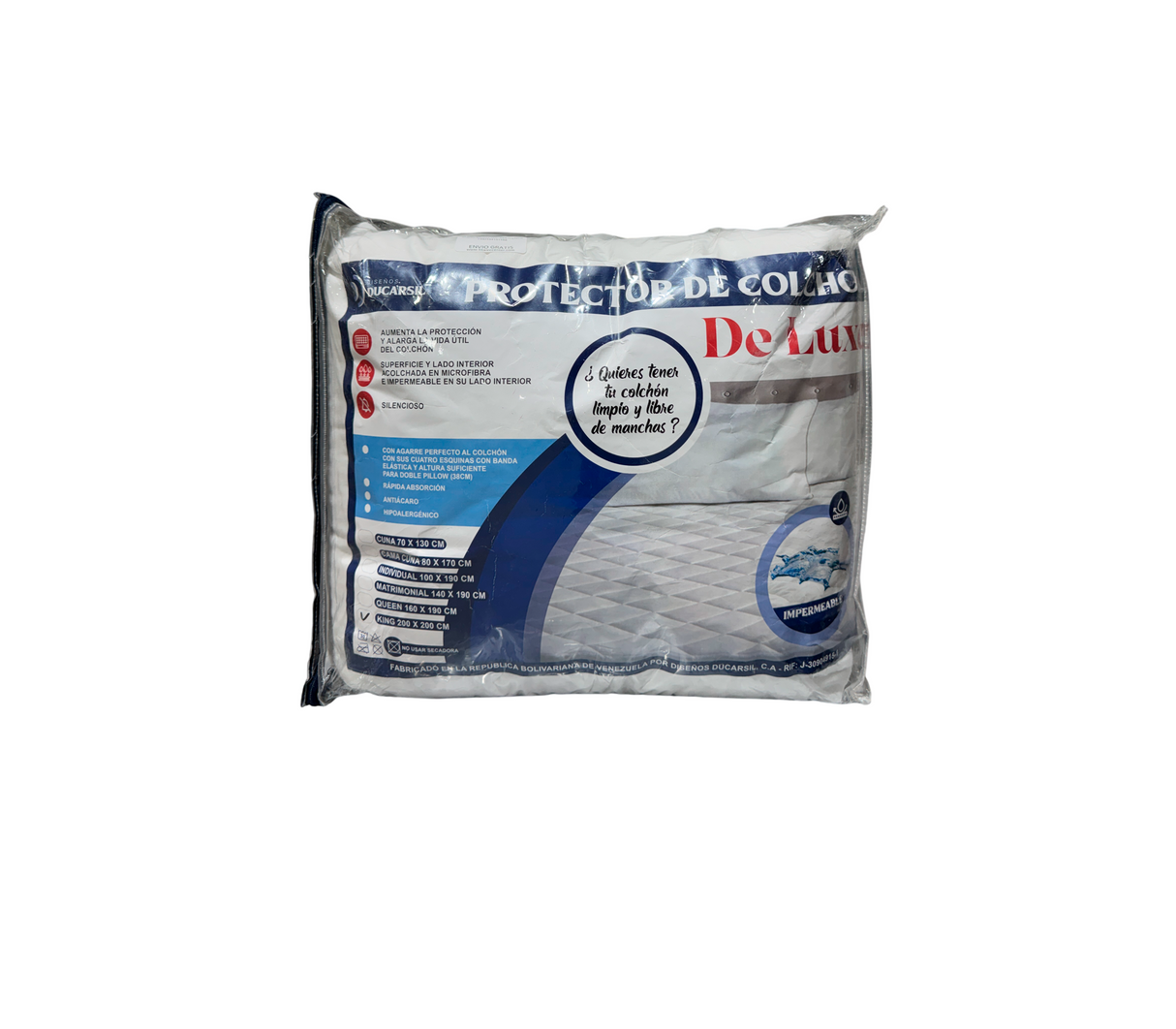 Protector de colchón impermeable king Deluxe