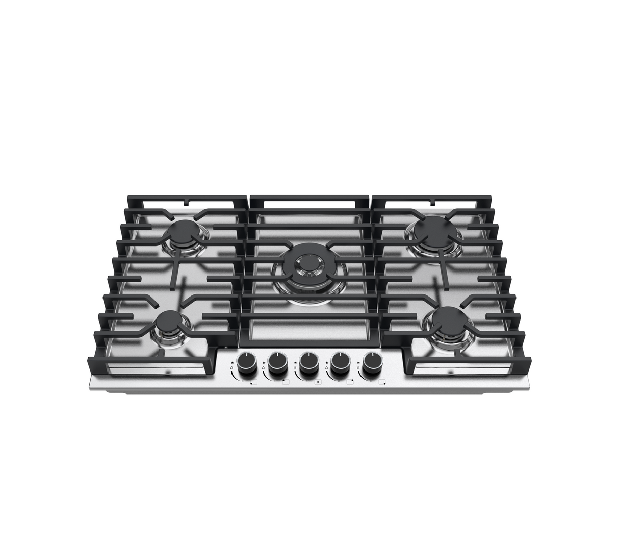 Tope de cocina a gas 5 hornillas 90cm (24") nova pro + acero Vetrux