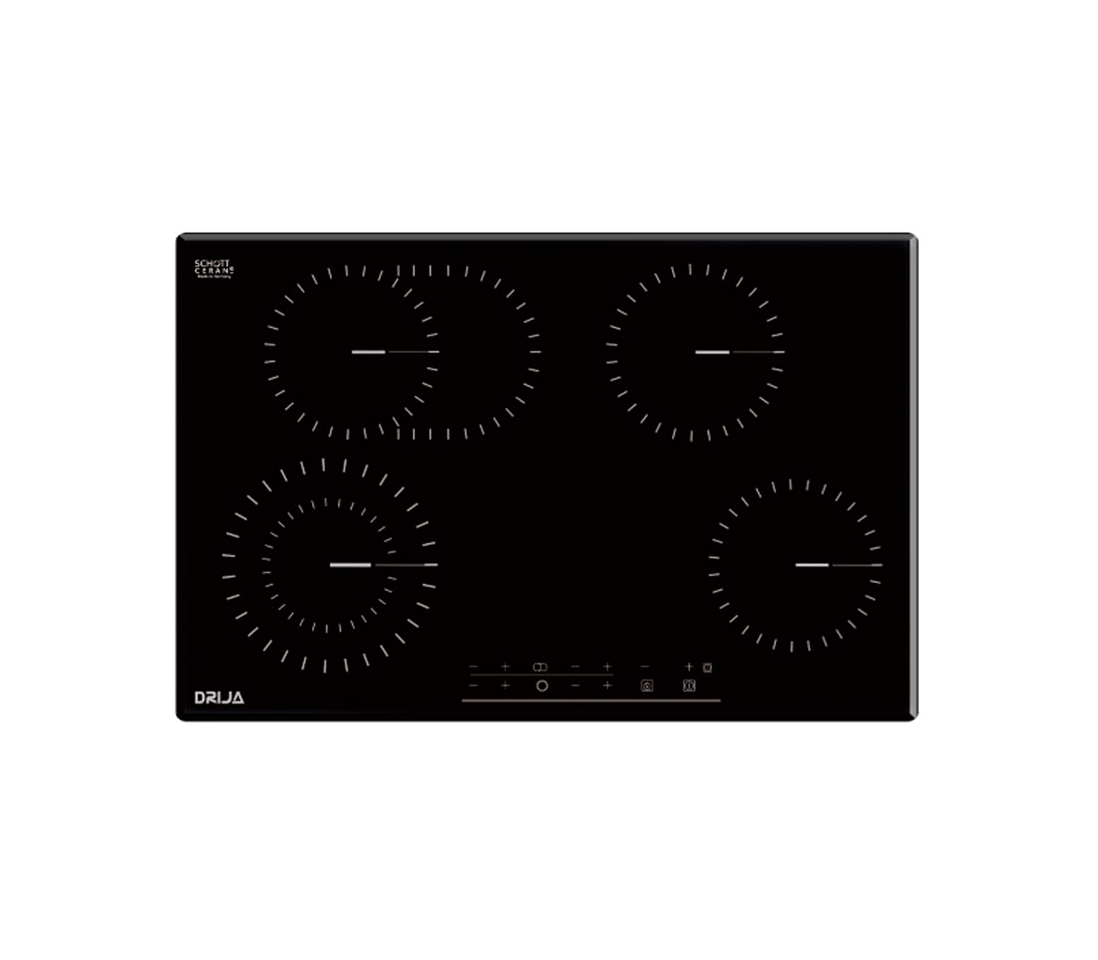 Tope de cocina eléctrico vitro touch 4h 76cm Alemania negro Drija
