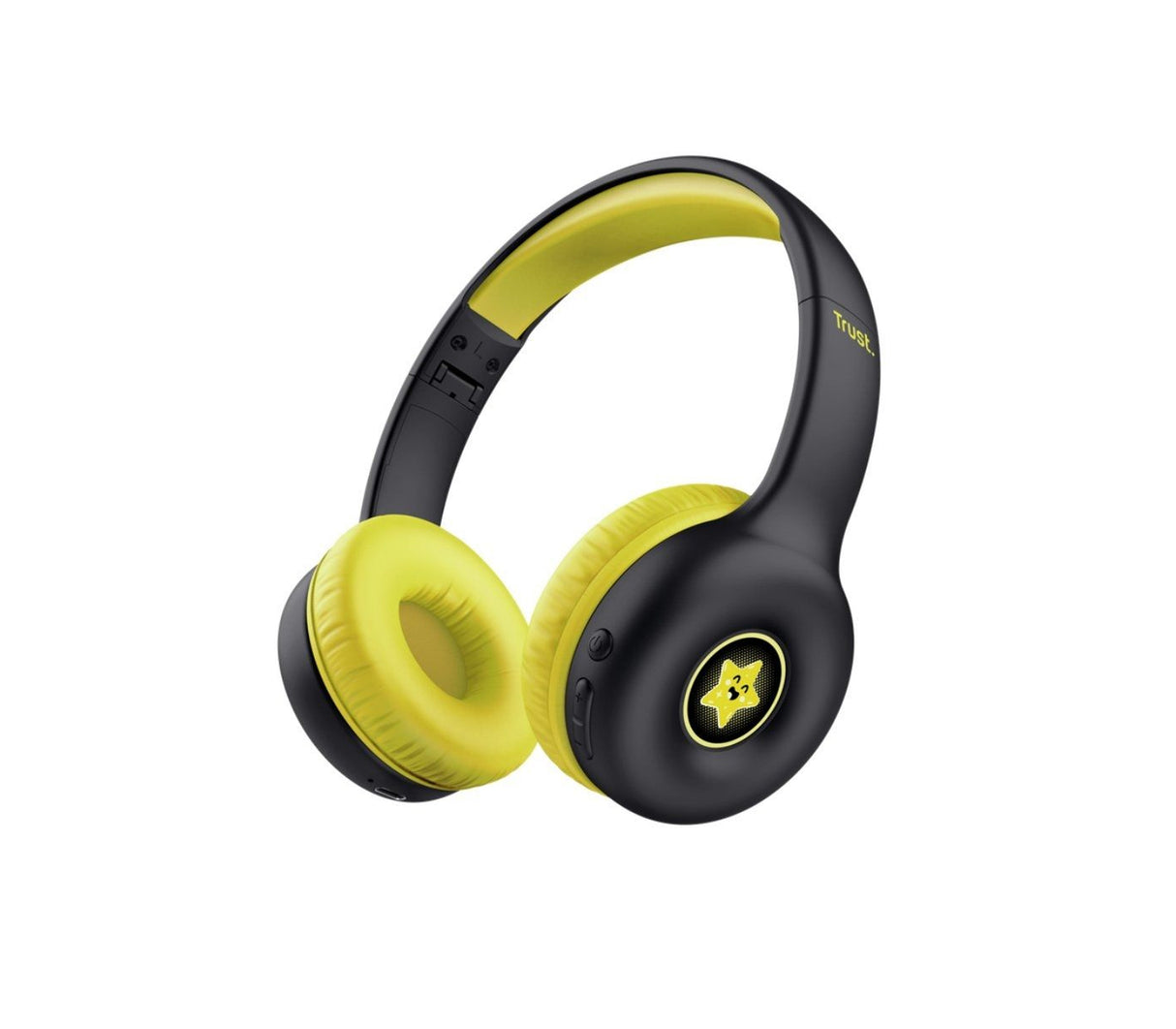 Audífonos recargables con bluetooth Nouna negro/amarillo Trust
